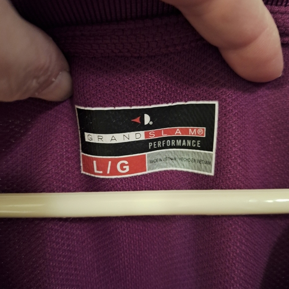 Grand Slam Polo Golf Shirt LG Men's Purple - Picture 2 of 4